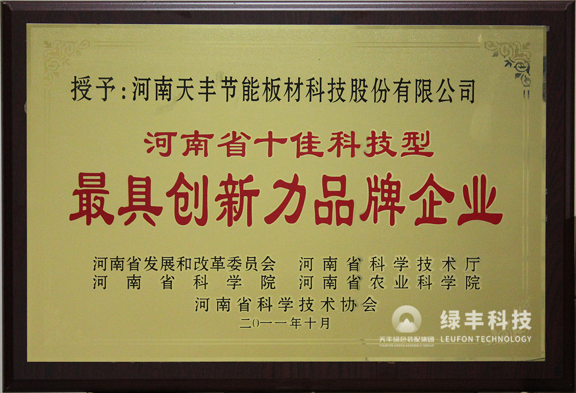 河南省十佳科技型具創(chuàng)新力品牌企業(yè)